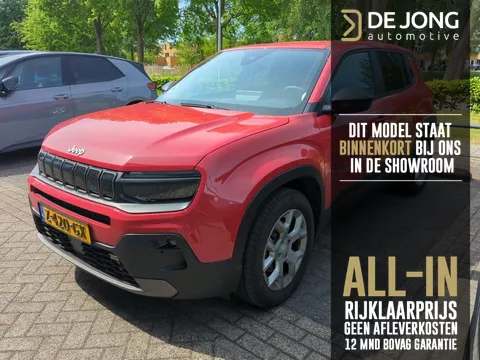 Jeep Avenger Longitude 54 kWh ALL-INRIJKLAARPRIJS/Camera/Apple Carplay/17"velgen/400km actieradius